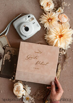 PHOTO ALBUM/ PHOTO BOX  Velvet Photo Box Photographer Box  Tan Velvet Photo Box Photographer Box Wedding Memory Box, Beige Custom Keepsake Box, Taupe Photographer Gifts for Clients, Wedding Pictures packaging, Custom photography Nude box8