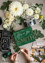 FOTOALBUM/ FOTOBOX Velvet Foto Box Fotografen Box Smaragdgrüne Samt-Fotobox Fotograf Hochzeits-Erinnerungsbox, Grüner personalisierter Andenkenkasten, Gartenfotograf Geschenke für Kunden, Hochzeitsbilder Verpackung, Individuelle Fotobox18