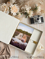 FOTOALBUM/ FOTOBOX Velvet Foto Box Fotografen Box Elfenbein Große Samt Foto Box, Gold Fotografen Box, Hochzeits Erinnerungsbox, Gold Spiegel Maßgeschneiderte Erinnerungsbox, Fotografen Geschenke für Klienten, Hochzeitsbilder Verpackung, Maßgeschneiderte Fotobox20