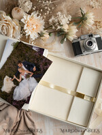FOTOALBUM/ FOTOBOX Velvet Foto Box Fotografen Box Elfenbein Große Samt Foto Box, Gold Fotografen Box, Hochzeits Erinnerungsbox, Gold Spiegel Maßgeschneiderte Erinnerungsbox, Fotografen Geschenke für Klienten, Hochzeitsbilder Verpackung, Maßgeschneiderte Fotobox20