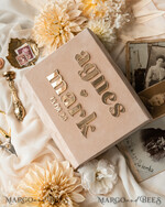 FOTOALBUM/ FOTOBOX Velvet Foto Box Fotografen Box Tan Samt Foto Box Fotografen Box Hochzeits Erinnerungsbox, Beige Individuelle Andenken Box, Taupe Fotografen Geschenke für Kunden, Hochzeitsbilder Verpackung, Individuelle Fotografie Nackt Box34