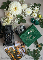 PHOTO ALBUM/ PHOTO BOX  Velvet Photo Box Photographer Box  Emerald Green Velvet Photo Box Photographer Box Wedding Memory Box, Greenery Custom Keepsake Box, Garden Photographer Gifts for Clients, Wedding Pictures packaging, Custom photography box16
