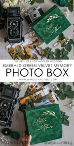 PHOTO ALBUM/ PHOTO BOX  Velvet Photo Box Photographer Box  Emerald Green Velvet Photo Box Photographer Box Wedding Memory Box, Greenery Custom Keepsake Box, Garden Photographer Gifts for Clients, Wedding Pictures packaging, Custom photography box16