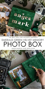 PHOTO ALBUM/ PHOTO BOX  Velvet Photo Box Photographer Box  Emerald Green Velvet Photo Box Photographer Wedding Memory Box, Greenery Custom Keepsake Box, Garden Photographer Gifts for Clients, Wedding Pictures packaging, Custom photography box22