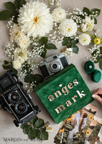 PHOTO ALBUM/ PHOTO BOX  Velvet Photo Box Photographer Box  Emerald Green Velvet Photo Box Photographer Wedding Memory Box, Greenery Custom Keepsake Box, Garden Photographer Gifts for Clients, Wedding Pictures packaging, Custom photography box22