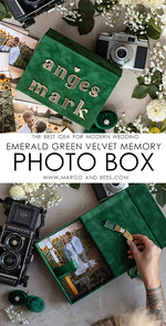 PHOTO ALBUM/ PHOTO BOX  Velvet Photo Box Photographer Box  Emerald Green Velvet Photo Box Photographer Wedding Memory Box, Greenery Custom Keepsake Box, Garden Photographer Gifts for Clients, Wedding Pictures packaging, Custom photography box22