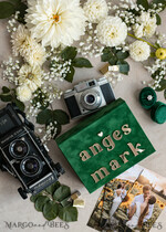 PHOTO ALBUM/ PHOTO BOX  Velvet Photo Box Photographer Box  Emerald Green Velvet Photo Box Photographer Wedding Memory Box, Greenery Custom Keepsake Box, Garden Photographer Gifts for Clients, Wedding Pictures packaging, Custom photography box22