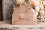 FLOWER GIRL / Page Boy SIGNS acrylic flower girl / page boy signs Personalised Arch acrylic wedding Page Boy sign, Beige Gold acrylic Page boy sign, painted plexi glass acrylic flower girl sign, flower girl wedding day sign, boho glam arch gold acrylic wedding decor for flower girl, daddy its time to give mummy our last name, arch acrylic here comes the bride12