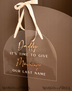 FLOWER GIRL / Page Boy SIGNS acrylic flower girl / page boy signs Personalised acrylic wedding sign, clear transparent acrylic Page boy sign, clear transparent acrylic flower girl sign, flower girl wedding day sign, boho glam clear transparent acrylic wedding decor for flower girl, daddy its time to give mummy our last name, arch clear transparent acrylic here comes the bride23