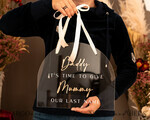 FLOWER GIRL / Page Boy SIGNS acrylic flower girl / page boy signs Personalised acrylic wedding sign, clear transparent acrylic Page boy sign, clear transparent acrylic flower girl sign, flower girl wedding day sign, boho glam clear transparent acrylic wedding decor for flower girl, daddy its time to give mummy our last name, arch clear transparent acrylic here comes the bride23
