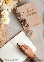 FOTOALBUM/ FOTOBOX Memory Bundle FotoBox Gustbücher Gelübde Beige Samt Bundle Hochzeitsgeschenkset - Gästebuch & Schild, Seine und Ihre Hochzeitsgelübde, Fotobox für Bilder30