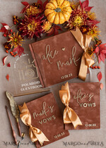 PHOTO ALBUM/ PHOTO BOX  Memory Bundle PhotoBox Gustbooks Vows terracotta Velvet Bundle Wedding Keepsake Set- Guestbook & sign, His Hers Wedding Vows, Photobox for pictures23