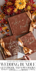 PHOTO ALBUM/ PHOTO BOX  Memory Bundle PhotoBox Gustbooks Vows terracotta Velvet Bundle Wedding Keepsake Set- Guestbook & sign, His Hers Wedding Vows, Photobox for pictures23
