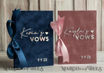 PHOTO ALBUM/ PHOTO BOX  Memory Bundle PhotoBox Gustbooks Vows Navy Blue and Blush Pink Velvet Bundle Wedding Keepsake Set- Guestbook & sign, His Hers Wedding Vows, Photobox for pictures19