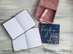 PHOTO ALBUM/ PHOTO BOX  Memory Bundle PhotoBox Gustbooks Vows Navy Blue and Blush Pink Velvet Bundle Wedding Keepsake Set- Guestbook & sign, His Hers Wedding Vows, Photobox for pictures19