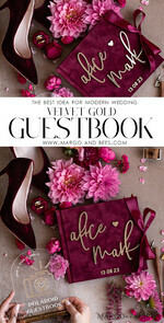 PHOTO ALBUM/ PHOTO BOX  Memory Bundle PhotoBox Gustbooks Vows Maroon Velvet Bundle Wedding Keepsake Set- Burgundy Velvet Guestbook & sign, Fall Masrala Golden Photobox for pictures30