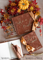 WEDDING GUEST BOOKS Bundle Gustbooks & Vows set Bundle Personalised Wedding Guest Book & Custom Made Wedding Vows set of two - Bundle guestbook and vows books 29