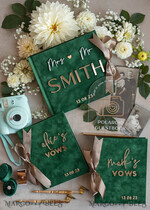 WEDDING GUEST BOOKS Bundle Gustbooks & Vows set Bundle Personalised Wedding Guest Book & Custom Made Wedding Vows set of two - Bundle guestbook and vows books 24