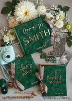 WEDDING GUEST BOOKS Bundle Gustbooks & Vows set Bundle Personalised Wedding Guest Book & Custom Made Wedding Vows set of two - Bundle guestbook and vows books 24