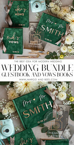 WEDDING GUEST BOOKS Bundle Gustbooks & Vows set Bundle Personalised Wedding Guest Book & Custom Made Wedding Vows set of two - Bundle guestbook and vows books 24