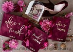 WEDDING GUEST BOOKS Bundle Gustbooks & Vows set Personalised Wedding Maroon Guest Book & Custom Made Wedding Burgundy Velvet Vows set of two - Bundle Golden guestbook and vows books 24