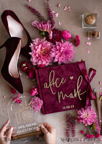 WEDDING GUEST BOOKS Bundle Gustbooks & Vows set Personalised Wedding Maroon Guest Book & Custom Made Wedding Burgundy Velvet Vows set of two - Bundle Golden guestbook and vows books 24