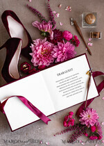 WEDDING GUEST BOOKS Bundle Gustbooks & Vows set Personalised Wedding Maroon Guest Book & Custom Made Wedding Burgundy Velvet Vows set of two - Bundle Golden guestbook and vows books 24