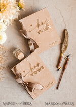 WEDDING GUEST BOOKS Bundle Gustbooks & Vows set Bundle Personalised  Wedding Guest Book & Custom Made Wedding Vows set of two - Bundle guestbook and vows books 22