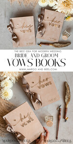 WEDDING GUEST BOOKS Bundle Gustbooks & Vows set Bundle Personalised  Wedding Guest Book & Custom Made Wedding Vows set of two - Bundle guestbook and vows books 22