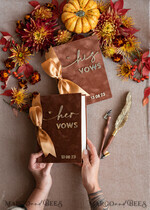 WEDDING GUEST BOOKS Bundle Gustbooks & Vows set Bundle Personalised  Wedding Guest Book & Custom Made Wedding Vows set of two - Bundle guestbook and vows books 37