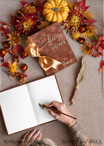 WEDDING GUEST BOOKS Bundle Gustbooks & Vows set Bundle Personalised  Wedding Guest Book & Custom Made Wedding Vows set of two - Bundle guestbook and vows books 37