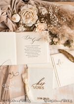 HOCHZEITS-GÄSTEBÜCHER Bundle Gustbooks & Vows Set Elfenbein Golden Bundle Personalisierte Hochzeitsgästebuch & Maßgeschneiderte Hochzeitsgelübde Set von zwei - Bundle Gästebuch und Gelübde Bücher19