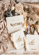 HOCHZEITS-GÄSTEBÜCHER Bundle Gustbooks & Vows Set Elfenbein Golden Bundle Personalisierte Hochzeitsgästebuch & Maßgeschneiderte Hochzeitsgelübde Set von zwei - Bundle Gästebuch und Gelübde Bücher19