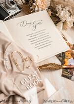 HOCHZEITS-GÄSTEBÜCHER Bundle Gustbooks & Vows Set Elfenbein Golden Bundle Personalisierte Hochzeitsgästebuch & Maßgeschneiderte Hochzeitsgelübde Set von zwei - Bundle Gästebuch und Gelübde Bücher19