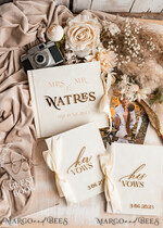 HOCHZEITS-GÄSTEBÜCHER Bundle Gustbooks & Vows Set Elfenbein Golden Bundle Personalisierte Hochzeitsgästebuch & Maßgeschneiderte Hochzeitsgelübde Set von zwei - Bundle Gästebuch und Gelübde Bücher19