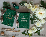 WEDDING GUEST BOOKS Bundle Gustbooks & Vows set Bundle Personalised  Wedding Guest Book & Custom Made Wedding Vows set of two - Bundle guestbook and vows books 33