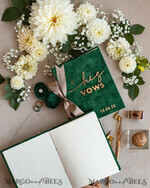 WEDDING GUEST BOOKS Bundle Gustbooks & Vows set Bundle Personalised  Wedding Guest Book & Custom Made Wedding Vows set of two - Bundle guestbook and vows books 33