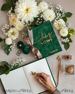 WEDDING GUEST BOOKS Bundle Gustbooks & Vows set Bundle Personalised  Wedding Guest Book & Custom Made Wedding Vows set of two - Bundle guestbook and vows books 33