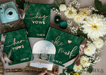 WEDDING GUEST BOOKS Bundle Gustbooks & Vows set Bundle Personalised  Wedding Guest Book & Custom Made Wedding Vows set of two - Bundle guestbook and vows books 33
