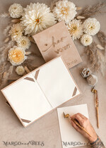 WEDDING GUEST BOOKS Bundle Gustbooks & Vows set Personalised Wedding Guest Book & Custom Made Wedding Vows set of two - Bundle guestbook and vows books 24