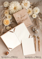 WEDDING GUEST BOOKS Bundle Gustbooks & Vows set Personalised Wedding Guest Book & Custom Made Wedding Vows set of two - Bundle guestbook and vows books 24