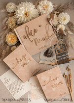 WEDDING GUEST BOOKS Bundle Gustbooks & Vows set Personalised Wedding Guest Book & Custom Made Wedding Vows set of two - Bundle guestbook and vows books 24