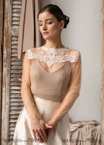 BRIDE bolero, robes, garter LACE WEDDING BOLERO Ivory Lace Wedding bolero long sleeve, Boho Shrug Women Wedding, Bridal Backless Coverup, Ivory Blouse for Bride, Bridal Lace Blouse, dress capalet8