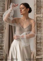 BRAUT Bolero, Kleider, Strumpfband SPITZEN HOCHZEITSBOLERO Elfenbein Tüll Hochzeitsbolero Puffärmel, Shrug Frauen Hochzeit, Braut Rückenfrei Coverup, Elfenbein Bluse für die Braut, Braut Tüll Bluse, Kleid Capelet13