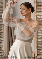 BRAUT Bolero, Kleider, Strumpfband SPITZEN HOCHZEITSBOLERO Elfenbein Tüll Hochzeitsbolero Puffärmel, Shrug Frauen Hochzeit, Braut Rückenfrei Coverup, Elfenbein Bluse für die Braut, Braut Tüll Bluse, Kleid Capelet13