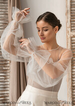 BRAUT Bolero, Kleider, Strumpfband SPITZEN HOCHZEITSBOLERO Elfenbein Tüll Hochzeitsbolero Puffärmel, Shrug Frauen Hochzeit, Braut Rückenfrei Coverup, Elfenbein Bluse für die Braut, Braut Tüll Bluse, Kleid Capelet13