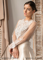 BRIDE bolero, robes, garter LACE WEDDING BOLERO Ivory Lace Wedding bolero long sleeve, Shrug Women Wedding, Bridal Backless Coverup, Nude Blouse for Bride, Wedding Dress Topper13