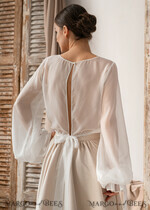 BRIDE bolero, robes, garter LACE WEDDING BOLERO Ivory Silk Wedding bolero long sleeve, Shrug Women Wedding, Bridal Modest Coverup, Boho Blouse for Bride, Bridal Lace Blouse, dress capalet30