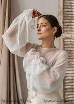 BRIDE bolero, robes, garter LACE WEDDING BOLERO Ivory Silk Wedding bolero long sleeve, Shrug Women Wedding, Bridal Modest Coverup, Boho Blouse for Bride, Bridal Lace Blouse, dress capalet30