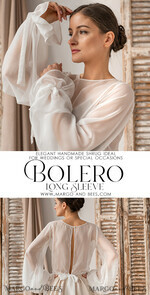 BRIDE bolero, robes, garter LACE WEDDING BOLERO Ivory Silk Wedding bolero long sleeve, Shrug Women Wedding, Bridal Modest Coverup, Boho Blouse for Bride, Bridal Lace Blouse, dress capalet30